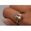 imageGin and Grace 14K Rose Gold Genuine Morganite Ring with Diamonds for women  Ethically authentically ampamp organically sourced Cushioncut shaped Morganite handcrafted jewelry for her  Morganite Ring for womenDiamond