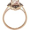 imageGin and Grace 14K Rose Gold Genuine Morganite Ring with Diamonds for women  Ethically authentically ampamp organically sourced Cushioncut shaped Morganite handcrafted jewelry for her  Morganite Ring for womenDiamond
