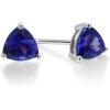 imageGin ampamp Grace Womens 10K White Gold Genuine Tanzanite Earrings TrillionCut Shaped Tanzanite Earrings TR50ETZ10KW