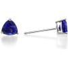 imageGin ampamp Grace Womens 10K White Gold Genuine Tanzanite Earrings TrillionCut Shaped Tanzanite Earrings TR50ETZ10KW