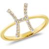 imageGin ampamp Grace Pisces Sun Sign Zodiac 10K Yellow Gold Natural White Diamond Ring for women  Ethically authentically ampamp organically sourced Roundcut shaped Diamond handcrafted jewelry for her  Diamond Ring for women
