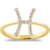 imageGin ampamp Grace Pisces Sun Sign Zodiac 10K Yellow Gold Natural White Diamond Ring for women  Ethically authentically ampamp organically sourced Roundcut shaped Diamond handcrafted jewelry for her  Diamond Ring for women