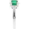 imageGin ampamp Grace 10K White Gold Natural Zambian Emerald Ring with Natural Diamonds for Women Holiday Gifts  Ethically Authentically ampamp Organically Sourced EmeraldShape Emerald handcrafted jewelry for her  Emerald Ring for Women Holiday Gifts