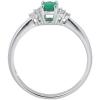 imageGin ampamp Grace 10K White Gold Natural Zambian Emerald Ring with Natural Diamonds for women  Ethically authentically ampamp organically sourced OvalCut Emerald handcrafted jewelry for her  Emerald Ring for women