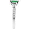 imageGin ampamp Grace 10K White Gold NaturalEmerald Diamond I1I2 Propose Promise Ring for Women