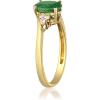 imageGin ampamp Grace 10K Yellow Gold Natural Diamond I1I2 ampamp Natural Emerald Statement Ring for Women Holiday Gifts Jewelry Gifts