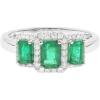 imageGin ampamp Grace 10K White Gold Natural Zambian Emerald Ring with Natural Diamonds for Women Holiday Gifts  Ethically Authentically ampamp Organically Sourced EmeraldShape Emerald handcrafted jewelry for her  Emerald Ring for Women Holiday Gifts