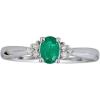 imageGin ampamp Grace 10K White Gold Natural Zambian Emerald Ring with Natural Diamonds for women  Ethically authentically ampamp organically sourced OvalCut Emerald handcrafted jewelry for her  Emerald Ring for women