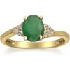 imageGin ampamp Grace 10K Yellow Gold Natural Diamond I1I2 ampamp Natural Emerald Statement Ring for Women Holiday Gifts Jewelry Gifts