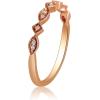 imageGin ampamp Grace 14K Rose Gold White Diamond Ring for women  Ethically authentically ampamp organically sourced Roundcut shaped Diamond handcrafted jewelry for her  Diamond Ring for women