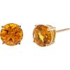imageGin ampamp Grace 14K Yellow Gold Stud Earring with Citrine Daily Work Wear Jewelry for Women Gifts for Her