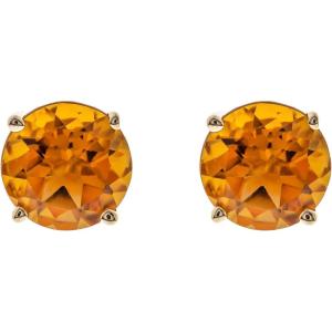 imageGin ampamp Grace 14K Yellow Gold Stud Earring with Citrine Daily Work Wear Jewelry for Women Gifts for Her
