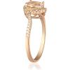 imageGin ampamp Grace 10K Rose Gold Genuine Morganite Ring with Diamonds for women  Ethically authentically ampamp organically sourced Ovalcut shaped Morganite handcrafted jewelry for her  Morganite Ring for women