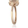 imageGin ampamp Grace 14K Rose Gold Genuine Morganite Ring with Diamonds for women  Ethically authentically ampamp organically sourced Emeraldcut shaped Morganite handcrafted jewelry for her  Morganite Ring for women
