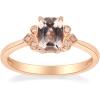 imageGin and Grace 14K Rose Gold Genuine Morganite Ring with Diamonds for women  Ethically authentically ampamp organically sourced Cushioncut shaped Morganite handcrafted jewelry for her  Morganite Ring for women