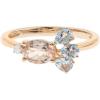 imageGin and Grace 10K Rose Gold Genuine Aquamarine ampamp Genuine Morganite Ring with Diamonds for Women Holiday Gifts  Ethically Authentically ampamp Organically Sourced Oval ampamp Pear shaped Aquamarine handcrafted jewelry for her  Aquamarine Ring for Women Holiday Gifts