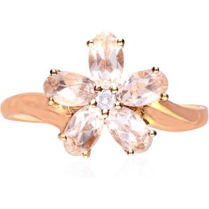 imageGin and Grace 10K Rose Gold Genuine Morganite Ring with DiamondsEthically Authentically ampamp Organically Sourced Ovalcut shaped Morganite handcrafted jewelry for her  Morganite Ring for Women Holiday Gifts