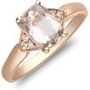 imageGin ampamp Grace 10K Rose Gold Genuine Morganite ampamp Natural Diamond Engagment Promise Propose Promise Ring for Women
