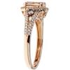 imageGin ampampGrace 14K Rose Gold Genuine Morganite Ring with Diamonds for women  Ethically authentically ampamp organically sourced Ovalcut shaped Morganite handcrafted jewelry for her  Morganite Ring for women