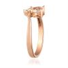 imageGin and Grace 10K Rose Gold Genuine Morganite Ring with Diamonds for women  Ethically authentically ampamp organically sourced Pearcut shaped Morganite handcrafted jewelry for her  Morganite Ring for women