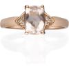 imageGin ampamp Grace 10K Rose Gold Genuine Morganite ampamp Natural Diamond Engagment Promise Propose Promise Ring for Women