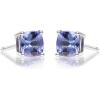 imageGin ampamp Grace 10K White Gold Genuine Blue Tanzanite Gemstone Stud Earring for Women