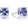 imageGin ampamp Grace 10K White Gold Genuine Blue Tanzanite Gemstone Stud Earring for Women