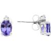 imageGin ampamp Grace 10K White Gold Genuine Tanzanite Diamond I1I2 Earring for Women