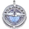 imageGin ampamp Grace 10K White Gold Genuine Tanzanite and Genuine White Sapphire Halo Earring for Women