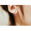 imageGin ampamp Grace 10K White Gold Natural Diamond I1I2 ampamp Genuine Tanzanite Lever Back Earring for Women