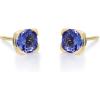 imageGin ampamp Grace 10K Yellow Gold Genuine Tanzanite Earrings for Women Holiday Gifts  Ethically Authentically ampamp Organically Sourced Roundcut shaped Tanzanite handcrafted jewelry for her