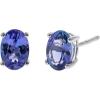 imageGin ampamp Grace 14K White Gold Genuine Tanzanite Earrings for Women Holiday Gifts  Ethically Authentically ampamp Organically Sourced Ovalcut shaped Tanzanite handcrafted jewelry for her  Tanzanite Earrings for Women Holiday Gifts
