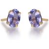 imageGin ampamp Grace 14K Yellow Gold Genuine Tanzanite Earrings for Women