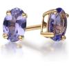 imageGin ampamp Grace 14K Yellow Gold Genuine Tanzanite Earrings for Women