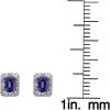 imageGin ampamp Grace 14k White Gold Genuine Tanzanite Diamond SI1 Stud Earring for Women