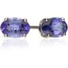 imageGin ampamp Grace 14k White Gold Genuine Tanzanite Stud Earring for Women