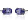 imageGin ampamp Grace 14k White Gold Genuine Tanzanite Stud Earring for Women