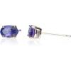 imageGin ampamp Grace 14k White Gold Genuine Tanzanite Stud Earring for Women