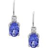 imageGin ampamp Grace 10K White Gold Natural Diamond I1I2 ampamp Genuine Tanzanite Lever Back Earring for Women