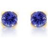 imageGin ampamp Grace 10K Yellow Gold Genuine Tanzanite Earrings for Women Holiday Gifts  Ethically Authentically ampamp Organically Sourced Roundcut shaped Tanzanite handcrafted jewelry for her