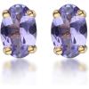 imageGin ampamp Grace 14K Yellow Gold Genuine Tanzanite Earrings for Women