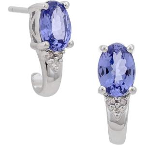 imageGin ampamp Grace 925 Sterling Silver Genuine Tanzanite Diamond I1I2 Earring for Women