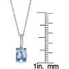 imageGin ampamp Grace 10K White Gold Natural DiamondI1 Pendant with Genuine Aquamarine Daily Work Wear Jewelry for Women Gifts for Her