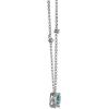 imageGin ampamp Grace 14K White Gold Oval Cut Genuine Aquamarine ampamp Natural Diamond I1I2 Pendant for Women