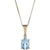 imageGin ampamp Grace 10K White Gold Genuine Aquamarine Diamond Pendants with Chain  Ethically Authentically ampamp Organically Sourced Ovalcut shaped Aquamarine handcrafted Jewelry Gifts For Her Holiday Season Gifts