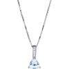 imageGin ampamp Grace 10K White Gold Genuine Aquamarine Natural Diamond I1I2 Pendant Necklace for Women