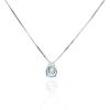 imageGin and Grace 14K White Gold Genuine Aquamarine Pendant with Diamonds for women  Ethically authentically ampamp organically sourced Roundcut shaped Aquamarine handcrafted jewelry for her 