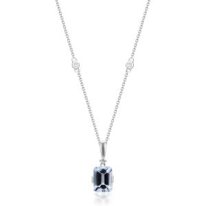 imageGin ampamp Grace 10K White Gold Genuinel Aquamarine Pendant With Diamonds For Women