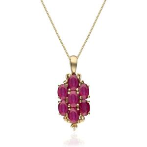 imageGin ampamp Grace womens 14K Yellow Gold Mozambique Genuine Ruby Pendant With Diamonds  Ethically Authentically ampamp Organically Sourced PearCut Shaped HandCrafted Jewelry Necklace GJ14350PBY70 7