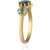 imageGin ampamp Grace 10K Yellow Gold Genuine Aquamarine ampamp London Blue Topaz Ring for women  Ethically authentically ampamp organically sourced Roundcut shaped London Blue Topaz handcrafted jewelry for her  London Blue Topaz Ring for women